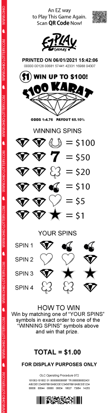 game ticket example