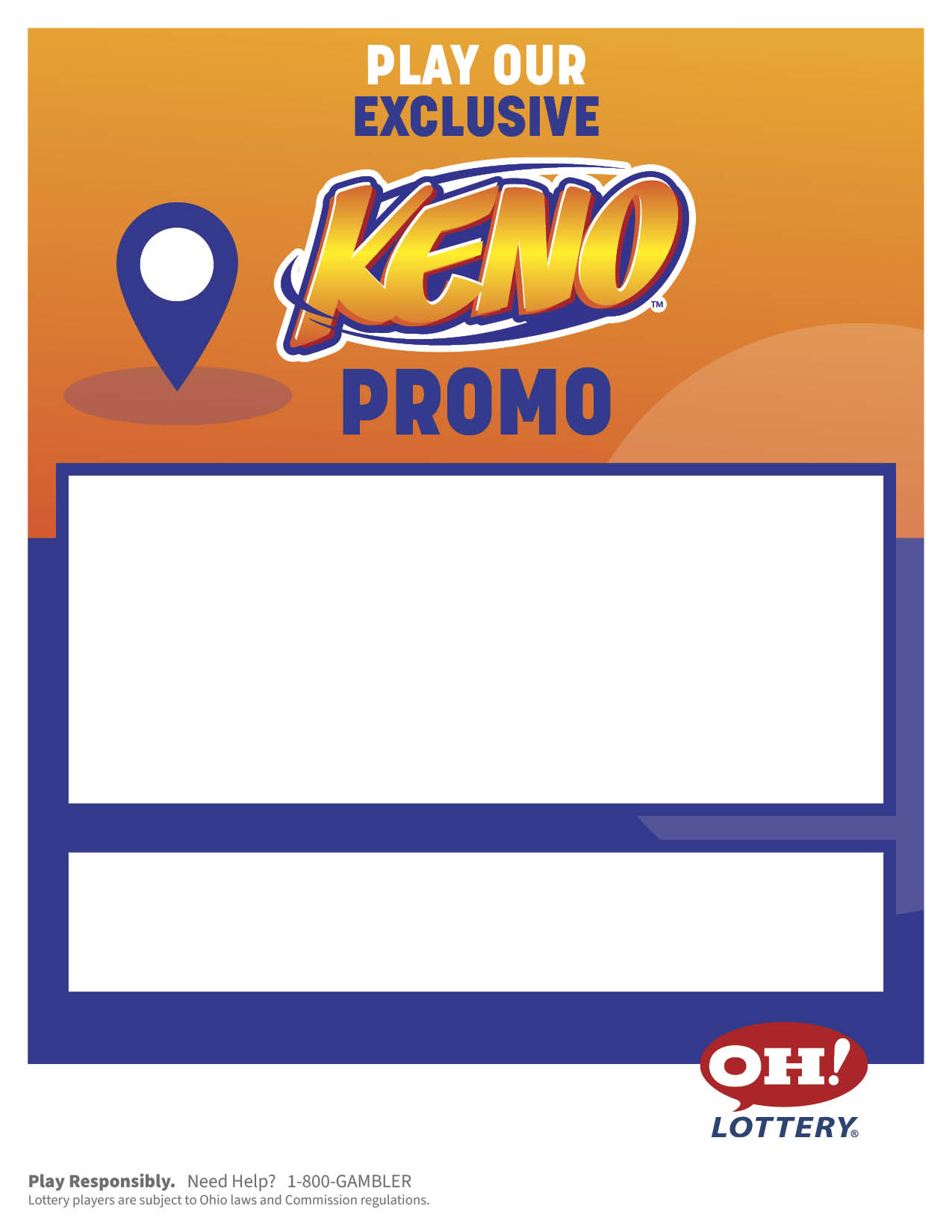 Join Keno Promo poster with blue indicator