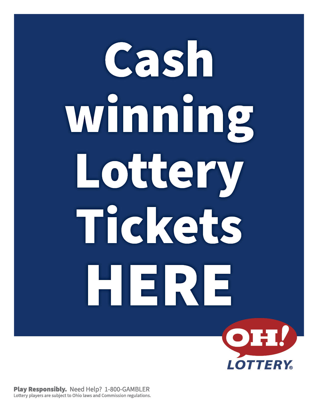Cash lottery tickets here flyer